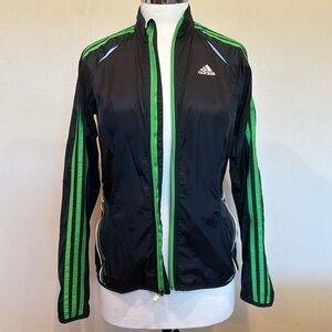 New Adidas Windbreaker Jacket Navy & Green, Women’s Size Small, NWOT